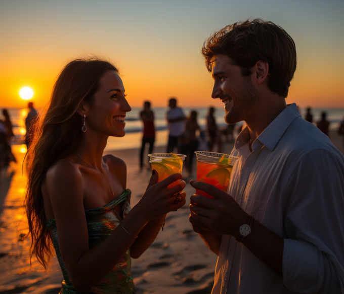 Beach wedding photo option