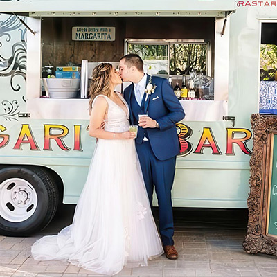 Beverage truck at wedding venue